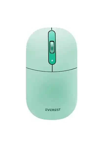 Everest SMW-384 USB Yeşil Kablosuz Mouse: Ergonomik ve Sessiz Tasarım Özellikleri