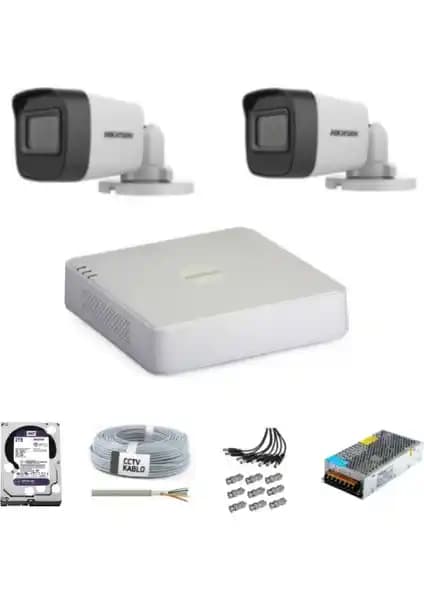 Hikvision Haıkon 2 Kameralı Güvenlik Kamera Seti: Yüksek Çözünürlüklü Güvenlik Çözümü