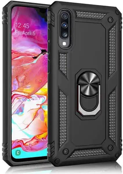 Huawei P Smart Pro 2019 için dayanıklı ve şık çift katmanlı koruma kılıfı