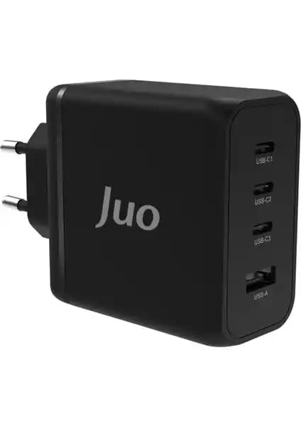 Juo 100W Çoklu USB-C ve USB-A GaN Şarj Cihazı Güç ve Verimlilik Sağlar
