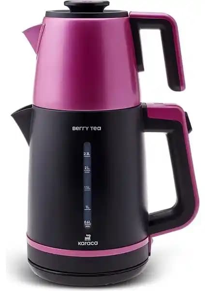 Karaca Berry Tea XL 2in1 Çay Makinesi ve Kettle Pinkberry Modern Tasarım ve Yüksek Kapasite