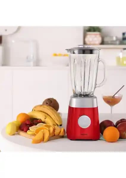 Karaca Multiblend Smoothie Blender Kırmızı 1000W Güçlü ve Çok Yönlü Mutfak Cihazı