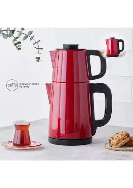 Karaca Tea Break Kırmızı Inox Çelik Su Isıtıcı ve Çay Makinesi Detaylı İnceleme