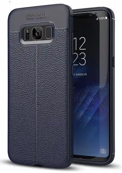 Kip GSM Galaxy S8 Uyumlu Darbeye Dayanıklı Deri Kılıf Armor Serisi Kamera Koruma