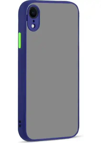 KNY Apple iPhone XR Renkli Kenarlı Kamera Korumalı Buzlu Hux Kapak: Şıklık ve Koruma Bir Arada