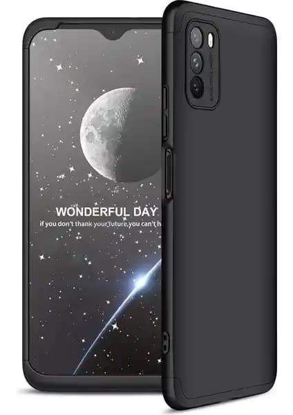 KNY Xiaomi Poco M3 Kılıf 3 Parça 360 Ays Kapak Güçlü Koruma ve Şık Tasarım