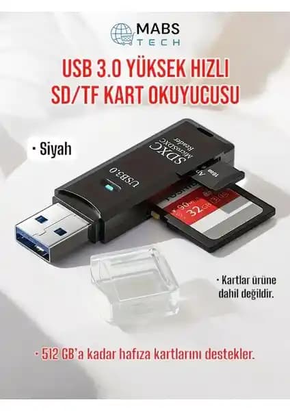 Mabs Tech USB 3.0 Micro SD/TF Çoklu Kart Okuyucu Adaptör Özellikleri ve Kullanım Avantajları