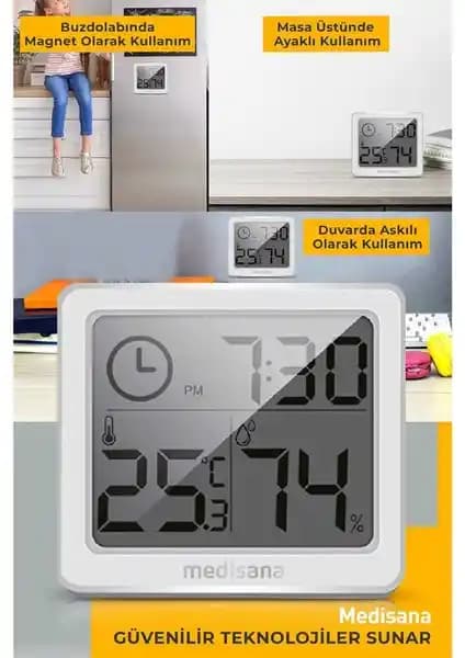 Medisana 60081 Oda İçi Termometre ve Nem Ölçer: Hava Kalitenizi Güvence Altına Alın