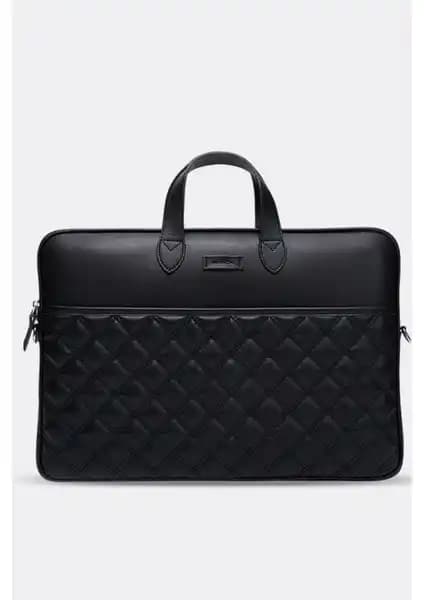 Morca Macbook Air ve Pro 15-16 inç Siyah Poliüretan Evrak Çantası