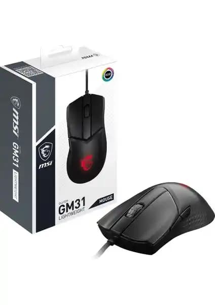 MSI GG Clutch GM31 Hafif ve Ergonomik Oyun Faresi Yüksek Hassasiyet ve Kişiselleştirme Özellikleriyle