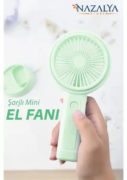 Nazalya Telefon Standlı Taşınabilir El Masa Fanı Yaz Aylarında Serinlik Sağlayan Pratik Çözüm