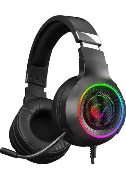 Rampage RM-K56 Specter Siyah USB 7.1 Rainbow Ledli Gaming Mikrofonlu Oyuncu Kulaklığı