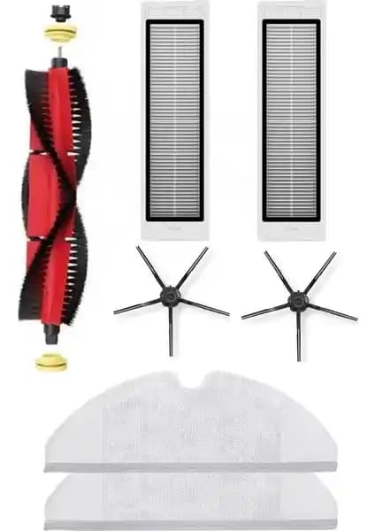 Roborock S6 MaxV Uyumlu Siyah Yan Fırçalı 7 Parça Yenileme Seti ile Temizlik Performansınızı Artırın