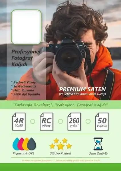 Rovi Rapunzel Satin Fotoğraf Kağıdı 260 gsm, suya dayanıklı, yüksek çözünürlük, profesyonel kullanım için