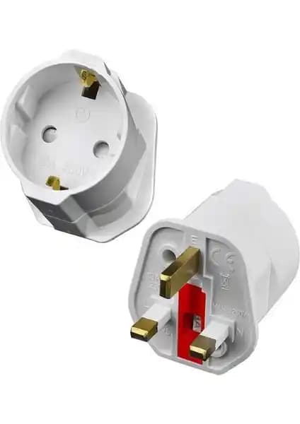 Şahnet İngiliz Erkek Türk Dişi Evrensel Priz Dönüştürücü - Güvenli ve Pratik Seyahat Adaptörü