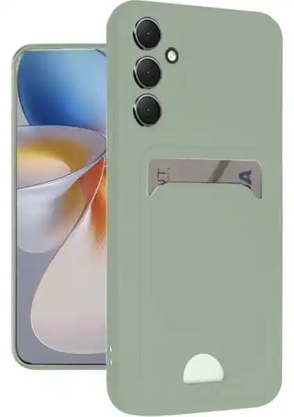 Samsung Galaxy A16 5G için Şık ve Koruyucu Silikon Kılıf Kartlık Özelliğiyle