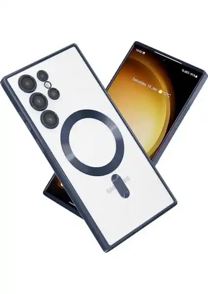 Samsung Galaxy S24 Ultra için Şeffaf Magsafe Uyumlu Koruma Kılıfı