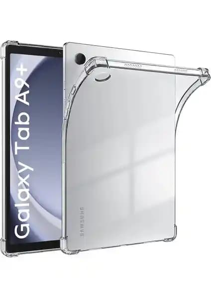 Samsung Galaxy Tab A9+ Plus için Şeffaf Silikon Kılıf Köşe Koruma Özelliğiyle Güvenli ve Şık Tasarım