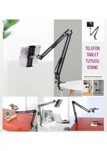 Smayling Tablet ve Telefon Tutucu Standı: Çok Yönlü ve Ayarlanabilir Masa Üstü Çözüm
