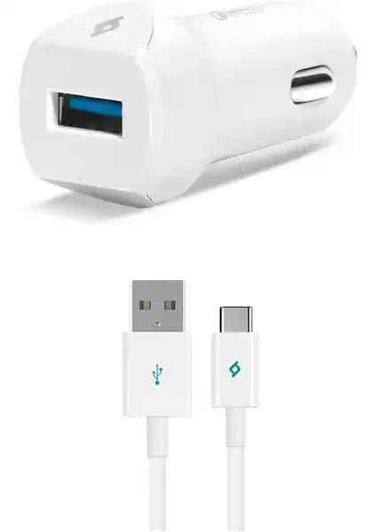 Ttec SpeedCharger QC 3.0 Araç Şarj Aleti ve USB-C Kablo Modern Araçlar İçin Güç Kaynağı