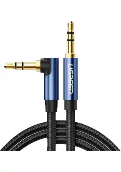 Ugreen 90 Derece L Tipi 3.5mm Aux Ses Kablosu Yüksek Ses Kalitesi ve Dayanıklılık