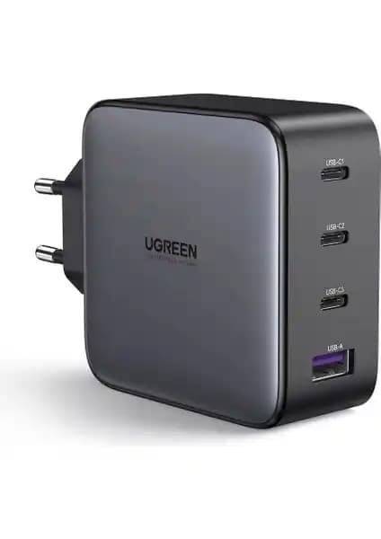 Ugreen Gan X 100W 4 Portlu PD USB-C Hızlı Şarj Cihazı ile Çoklu Cihazları Hızlı ve Güvenli Şarj Etme