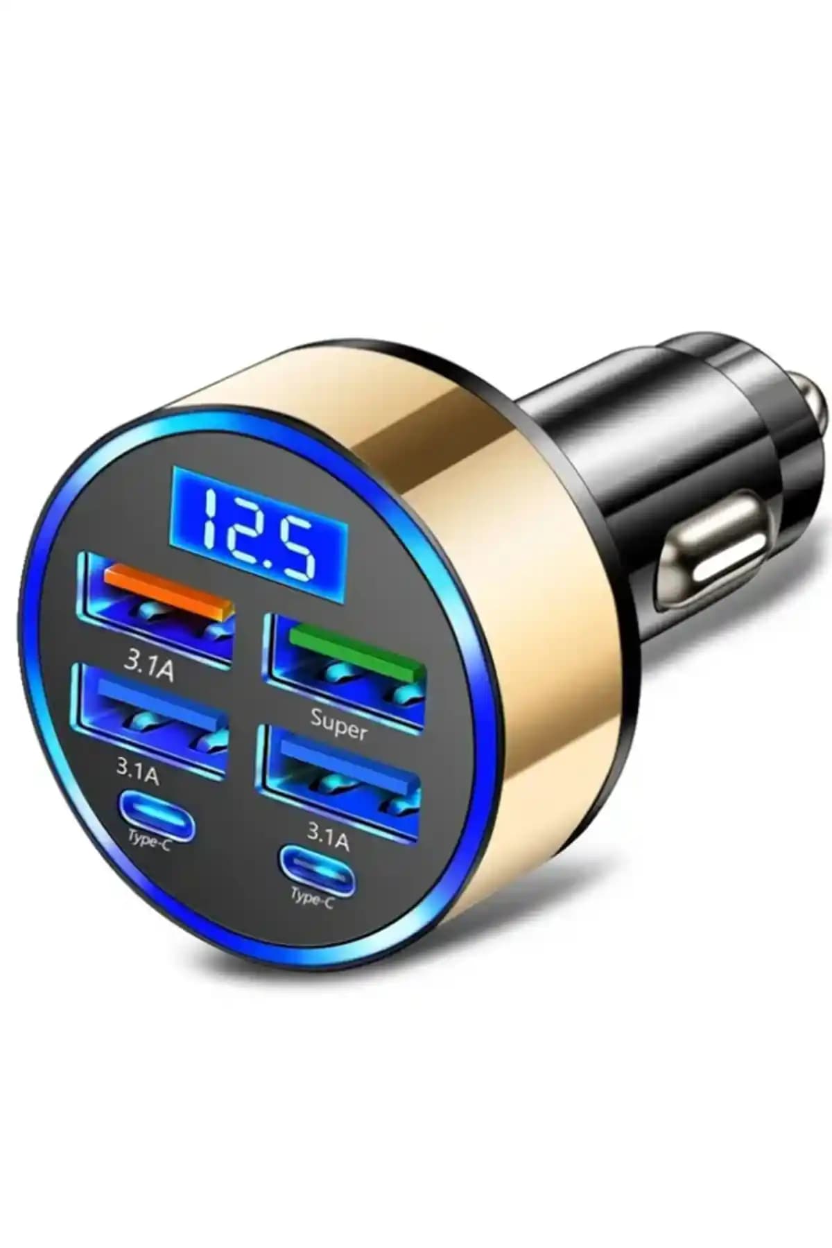 UGS Ticaret Dijital Ekranlı 6 Çıkışlı Süper Hızlı Araç İçi Şarj Aleti Özellikleri ve Kullanım Avantajları