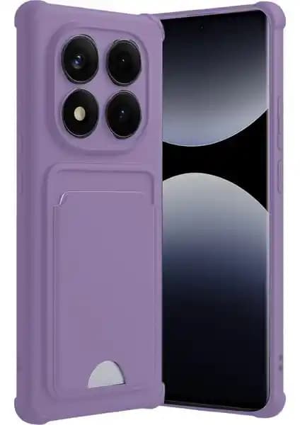 Xiaomi Redmi Note 14 Pro Plus Uyumlu Silikon Kılıf Kartlıklı ve Kamera Koruyucu Özelliklerle