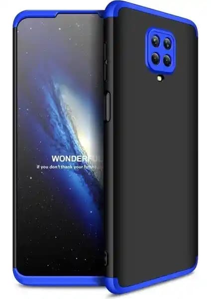 Xiaomi Redmi Note 9 Pro için 3 Parça 360 Derece Koruma Sağlayan Şık Kılıf