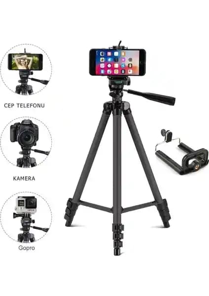 Zamass 3120A Tripod Kamera ve Telefon Tutucu Profesyonel ve Taşınabilir Çekim Çözümü