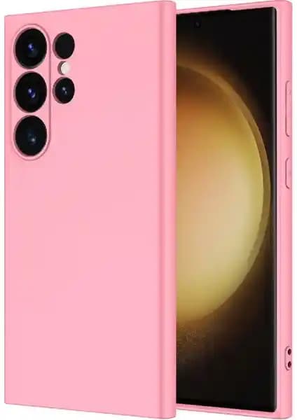 Zore Galaxy S24 Ultra Mara Lansman Kapak Pembe Şık ve Koruyucu Telefon Kılıfı
