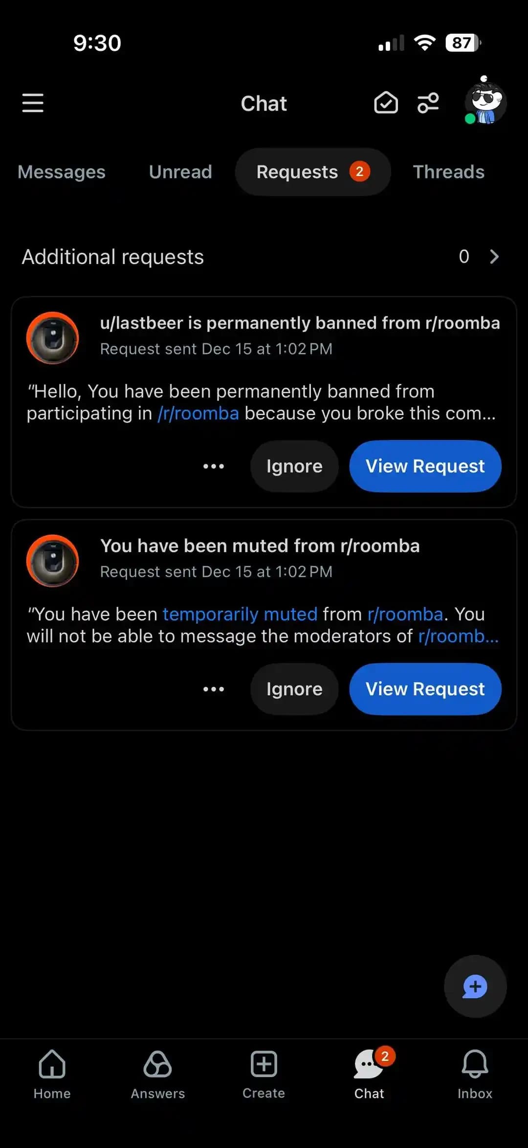 r/roomba Subredditinde Başka Markaların Anılmasının Kalıcı Yasaklanmaya Yol Açması ve Topluluk Dinamikleri