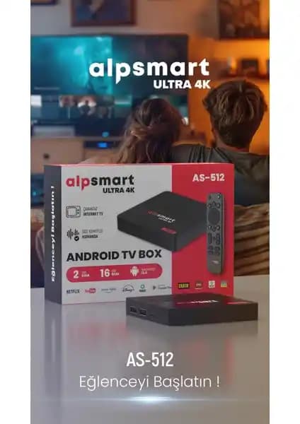 Alpsmart AS512 Android TV Kutusu: Yüksek Performanslı 4K Medya Deneyimi