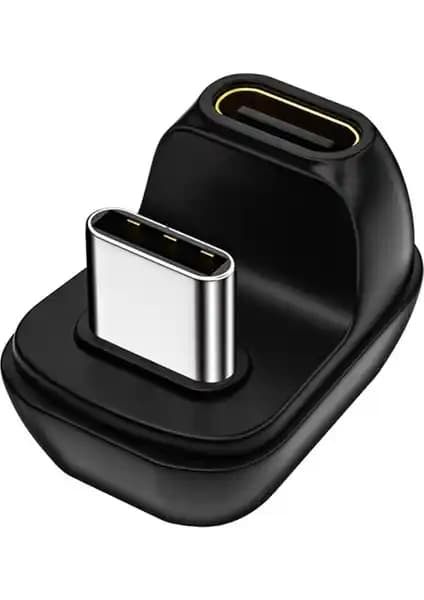 Bettyabecky Tip-C Adaptör C Erkek - C Dişi U-Tipi USB 4.0/2.0 Hızlı Veri Aktarım ve Şarj Dönüştürücü