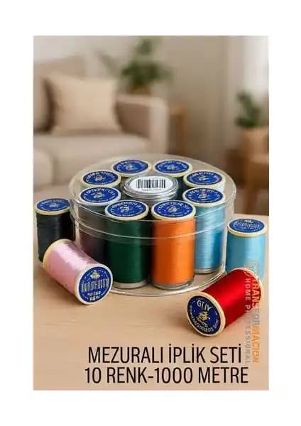 Kuzgun Ticaret Bfs Dikiş İpliği Seti: Renkli ve Dayanıklı Polyester İplikler