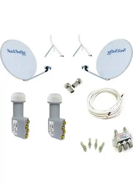 Next Televizyon Çift Çanak Anten Takımı Yüksek Çözünürlük ve Kolay Kurulum