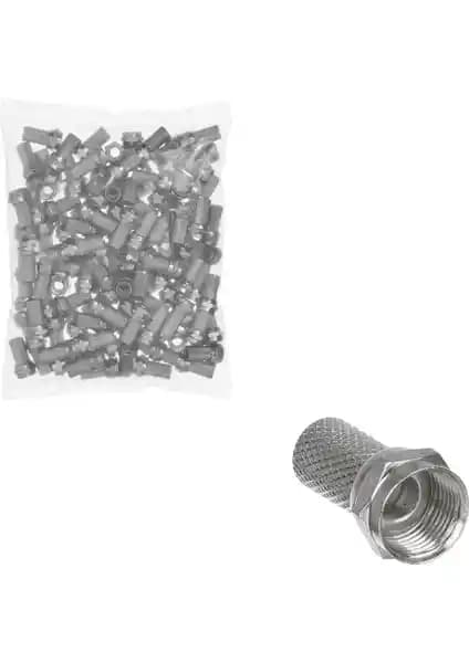 OEM F Konnektör RG6 Geniş Standart Polaxtor 100 Adetlik Paketle Güvenilir Bağlantı