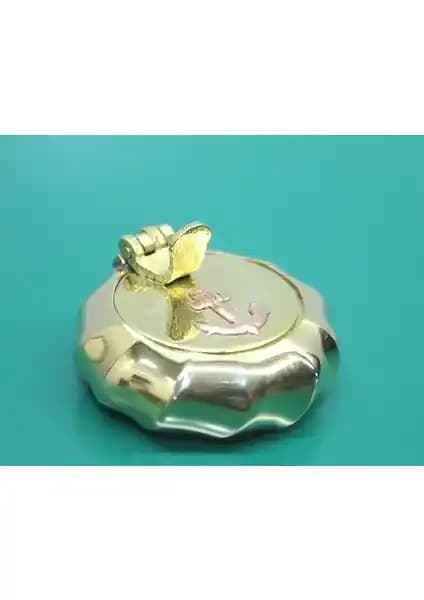 Pirinç Kapaklı Küllük 4157/2 Estetik ve Dayanıklı Masaüstü Dekorasyonu