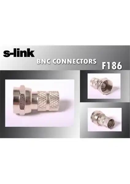 S-Link SL-F186 18Mmx8 RG6 Erkek Konnektörleri ile Güvenilir Bağlantı Çözümleri