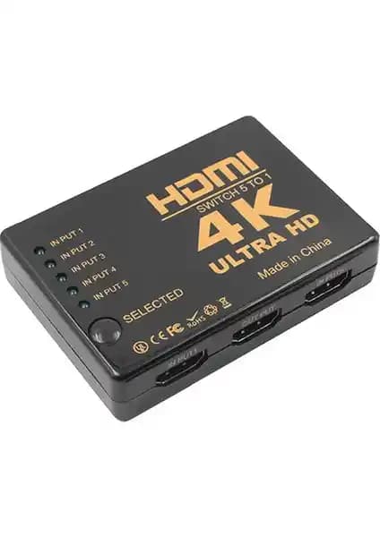 S-Link SL-HSW4K55 HDMI 5'e 1 Anahtar ile Çoklu Kaynak Bağlantısı ve Yüksek Çözünürlük Desteği