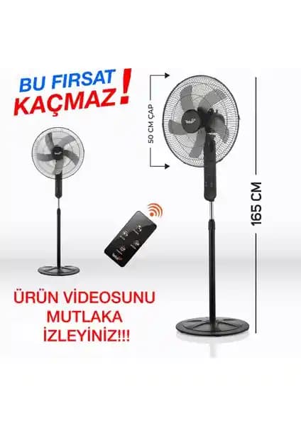 Teba 18 İnç Uzaktan Kumandalı ve Zaman Ayarlı Metal Pervaneli Vantilatör İncelemesi