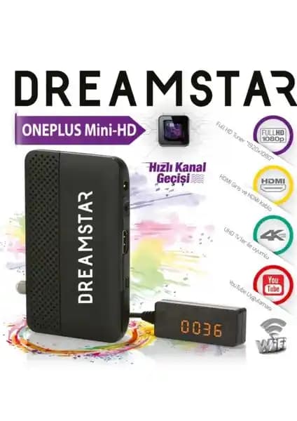 Woodhub Yüksek Çözünürlüklü Mini Uydu Alıcısı Siyah Güçlü Görüntü ve Modern Tasarım