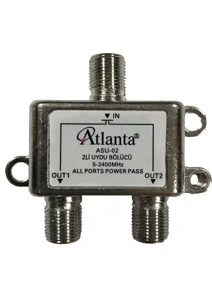 Atlanta ASU-02 1/2 Uydu Bölücü Splitter 5-2400 MHz yüksek frekans aralığıyla çoklu televizyon kullanımı için ideal