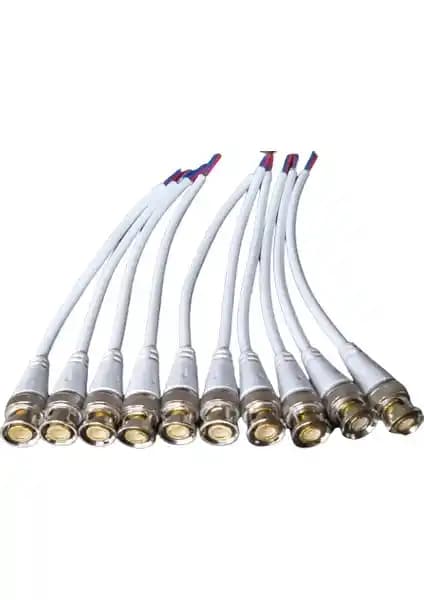 Ayfekam 25 Adet Beyaz BNC Konnektörleri Güvenilir Video Bağlantısı İçin