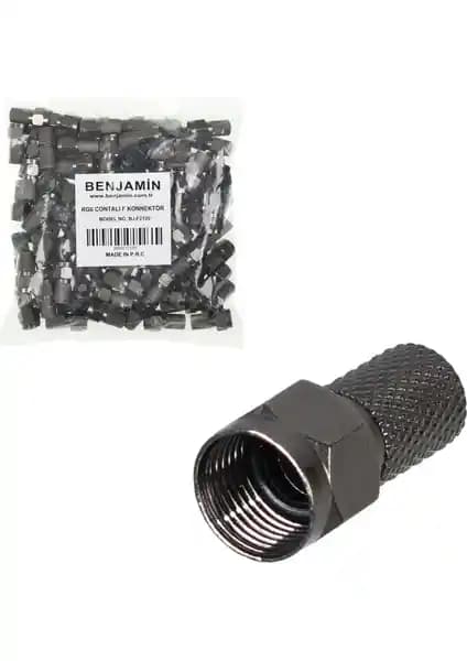 Benjamin F Konnektör RG6 Kontaklı Dayanıklı Bağlantı Çözümü 100 Adet