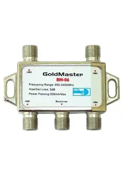 Goldmaster 4 Lü Diseqc Switch Bölücü RM-06: Yüksek Performans ve Güvenilir Uydu Çözümü