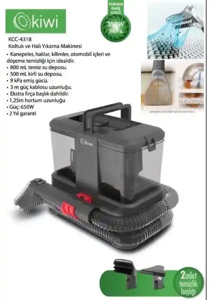 Kiwi KCC-4318 Koltuk ve Halı Yıkama Makinesi: Güçlü ve Pratik Temizlik Çözümü