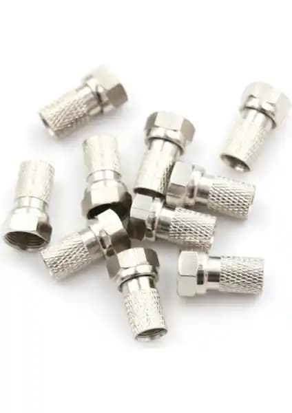 Moonkip Uydu ve Kablo TV Sistemleri İçin Güvenilir F Konnektörleri Seti 10 Adet