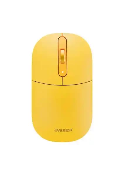 Everest SMW-384 USB Sarı 2.4GHz Kablosuz Mouse: Fonksiyonel ve Estetik Tasarım