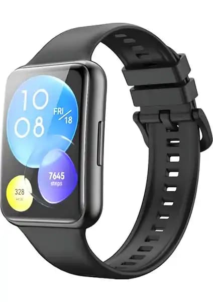 Fibaks Huawei Watch Fit 2 Kordon Kayış: Konforlu ve Şık Siyah Silikon Tasarım